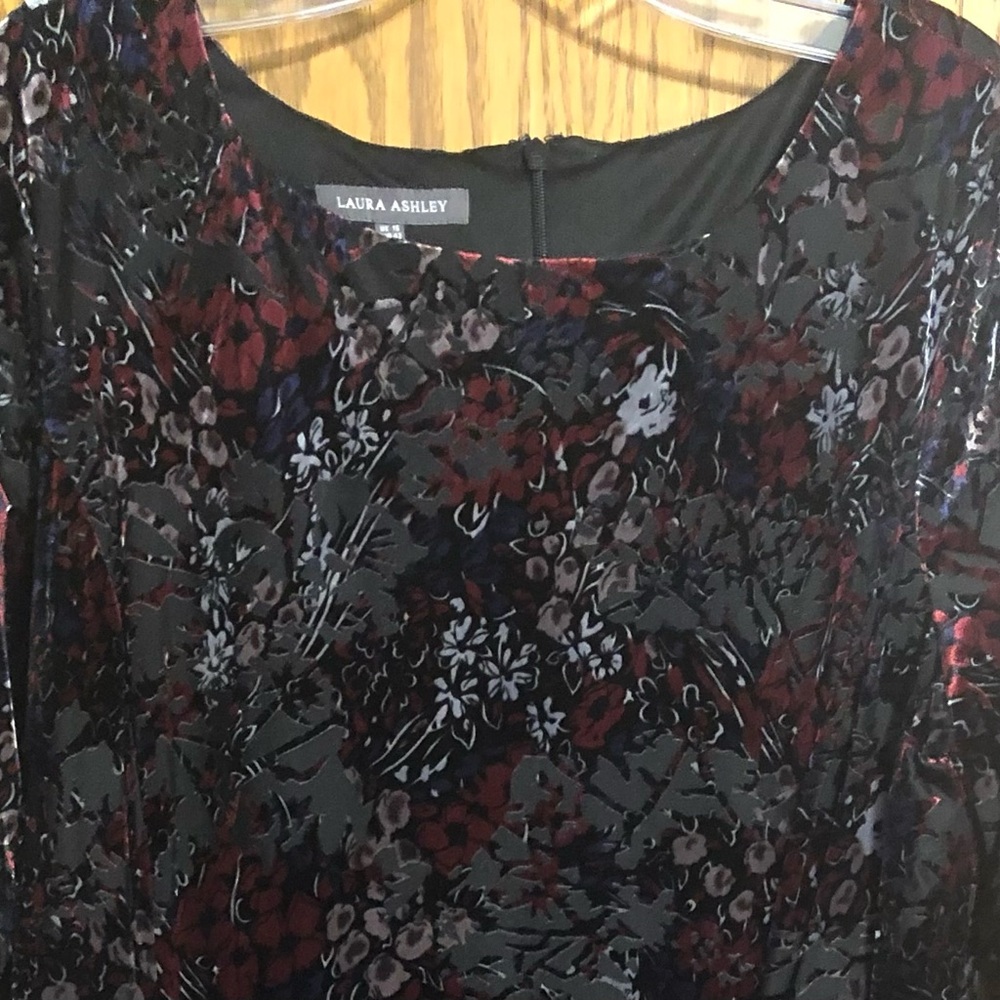 Laura Ashley Floral Velvet Dress